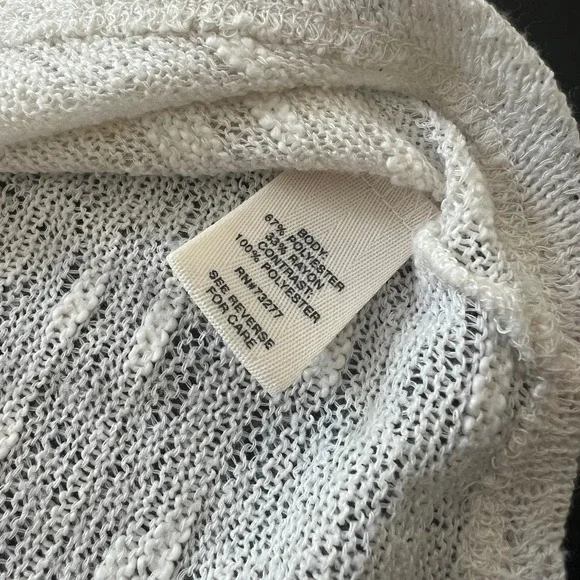 Mudd Girls Cream Crochet Knit Open Front Cardigan Shrug Size 12 - Picture 4 of 6